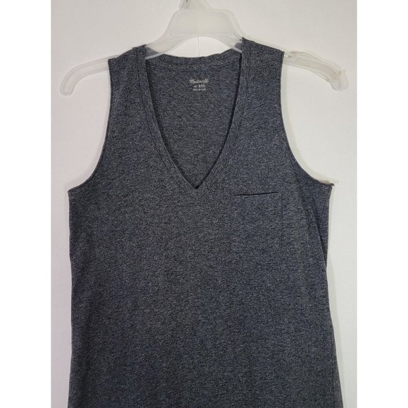 Madewell Gray Sleeveless One Pocket Tank Tunic Length Size XXS - Picture 3 of 5